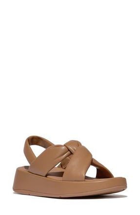 FitFlop F-Mode Knot Slingback Platform Wedge Sandal in Classic Tan at Nordstrom Rack, Size 11