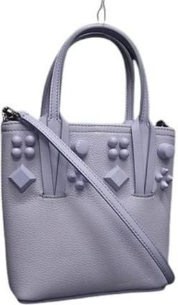 Christian Louboutin Light Purple Leather Handbag Shoulder Bag Tote Bag (Pre-Owned)