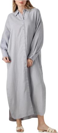 Drykorn Maxi Jurk Dravena - Dames - Shirt Kleedjes - Grijs - M - Kleedjes