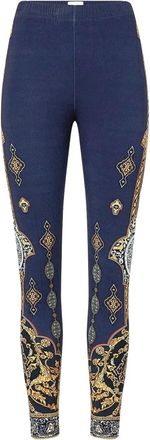 Camilla Imperial Gate-print leggings - Blue