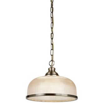 Searchlight Sospensione Contemporanea Bistrot Ii Acciaio Ottone Vetro Trasparente 1 Luce E27