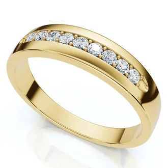 Pompeii3 Mens 1/4Ct Polished Diamond Wedding Ring Lab Grown