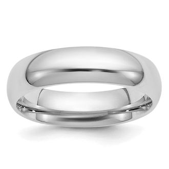 Diamond2Deal Platinum 5mm Comfort-Fit Wedding Band Ring