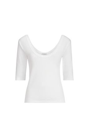 Brunello Cucinelli T-shirt with monili in White at Nordstrom, Size Xx-Large Eu