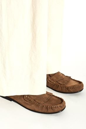 Marni Leather Slides, Womens, Brown