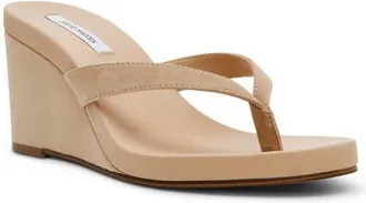 Steve Madden Playing Wedge Sandal in Sand Suede at Nordstrom, Size 6.5