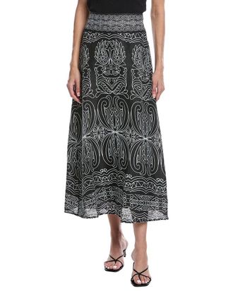 Tyler B&ouml;e Valentina Ember Linen Midi Skirt
