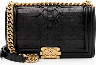 Chanel Crumpled Calfskin Old Medium Boy Bag