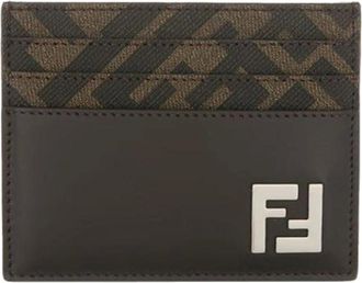 Fendi Pre-owned Wallets, female, Brown, Size: ONE SIZE Pre-owned Square Brown Card Holder
