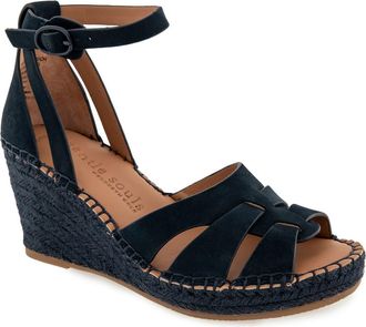 Gentle Souls Espadrille Wedge Sandal in Navy Nubuck at Nordstrom, Size 6.5