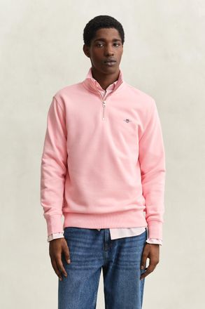 GANT Men Shield Half-Zip Sweatshirt (XXXL) BUBBELGUM PINK