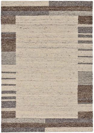THEKO Alfombra natural tejida a mano beige 170x240 cm