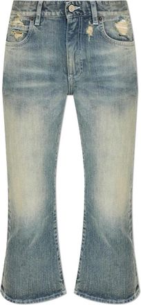 Balenciaga Cropped Jeans, female, Blue, Size: W25 Lace Flared Capri