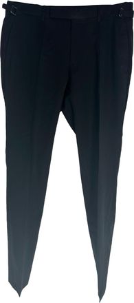Tom Ford Straight-Leg Trousers in Black Rayon