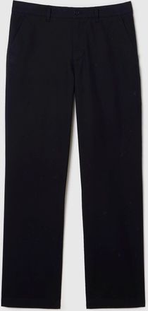Lacoste Mens Straight-Fit Cotton Twill Pants in Blue - Size 33W/32L