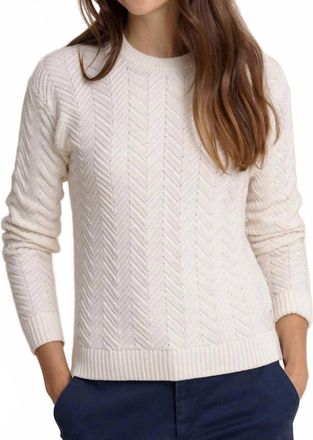 Southern Tide Saige Long Sleeve Sweater In Sand White