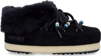 Moon Boot Mules in suede con decorazione di perline - Nero