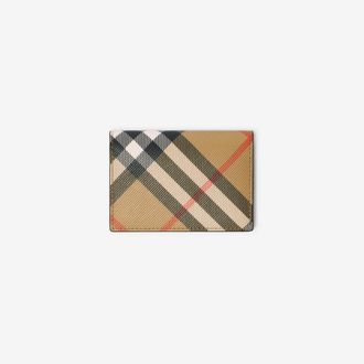 Burberry Check Folding Card Case