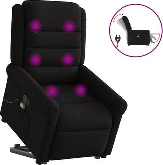vidaXL Vidaxl - Sill&oacute;n De Masaje El&eacute;ctrico Reclinable Elevable Tela Negro