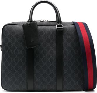 Gucci GG briefcase - men - Canvas/Cotton - One Size - Grey