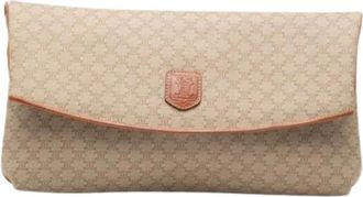 Celine Pre-owned Clutches, female, Beige, Size: ONE SIZE Pre-owned Canvas Clutch