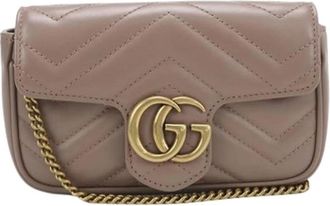 Gucci Pre-owned Cross Body Bags, female, Beige, Size: ONE SIZE Pre-owned Vintage Shoulder Bag
