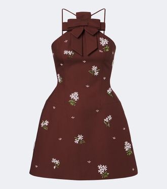 Shushu/Tong Vestido corto de algod&oacute;n con cuentas