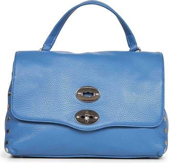 Zanellato Navy Blue Pebbled Texture Shoulder Bag