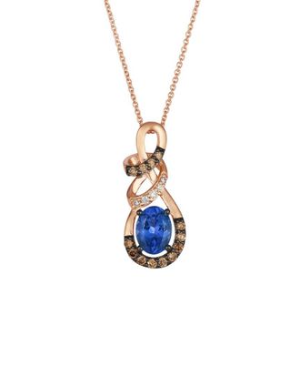 Le Vian Best Seller 14K Rose Gold 1.28 Ct. Tw. Diamond & Tanzanite Pendant Necklace