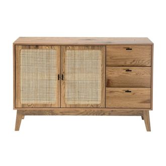 Calicosy Aparador de 2 puertas y 3 cajones con fachadas de rat&aacute;n l120 cm