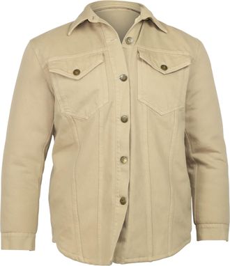 Nanushka Lined Faux Shearling Jacket in Beige Cotton