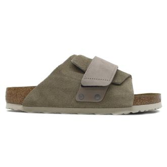 Birkenstock Kyoto Nubuck Leather Unisex Casual Sandals - Taupe - Size:UK 7