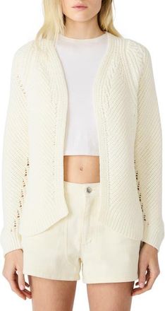 Steve Madden Opal Open Front Cardigan in Natural at Nordstrom, Size X-Small