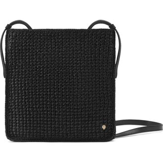 Helen Kaminski Raffia Crossbody Bag in Charcoal/Black at Nordstrom