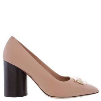 Ferragamo Ferragamo Pania Pump With Bejeweled Gancini Ornament