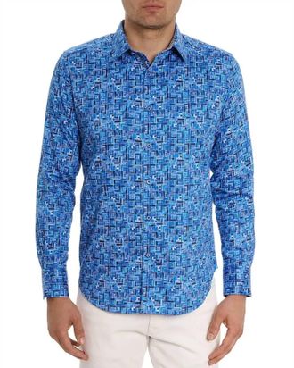 Robert Graham Seas The Day Long Sleeve Shirt In Blue