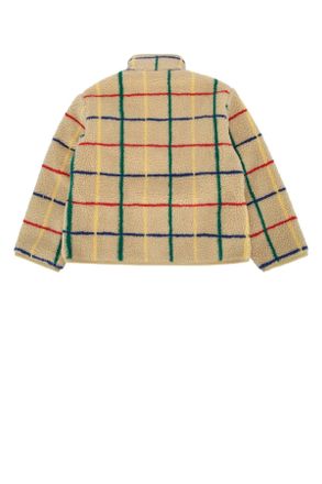 Bobo Choses Boys Stripes Sheepskin Jacket Beige Giacche E Gilet