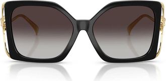 Versace Sunglasses Ve4502 U Gb1/87 Black/Light Grey Gradient Black Women