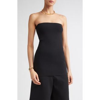 Toteme Compact Knit Tube Top in Black at Nordstrom, Size X-Small