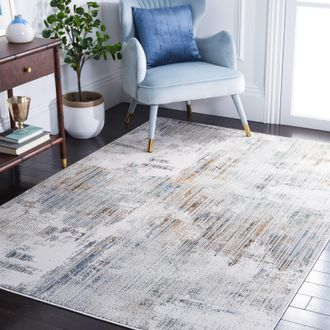 Safavieh Bel Air Machine Made Area Rug, Grey / Gold Contemporary Style Easy Care