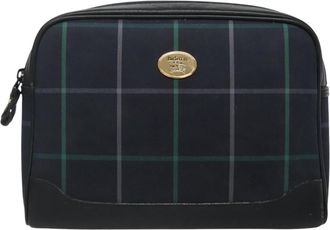 Burberry Navy Canvas Clutch Bag (Pre-Owned)