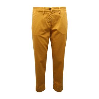 Mason's Cropped Trousers, female, Yellow, Size: M New York Carrot Trousers