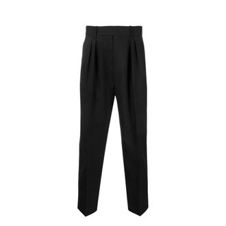 Saint Laurent Broeken, Heren, Zwart, S, Wol, Tapered Broeken