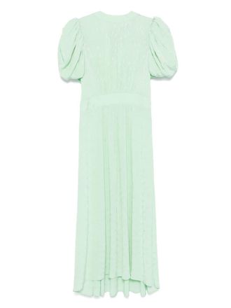Rotate Abito midi a fiori jacquard - Verde