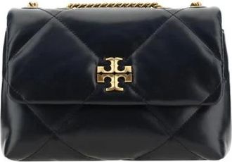 Tory Burch Kira Diamond Small Shoulder Bag - Dames - Schoudertassen - Zwart - ONE Size - Leer - Tassen