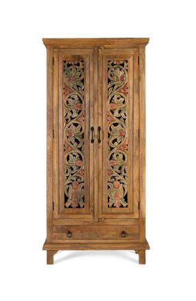 Giner&Colomer Armario de madera de mango 85 cm estilo colonial &eacute;tnico
