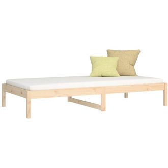 vidaXL Day Bed without Mattress 90x190 cm Single Single Solid Wood Pine Vidaxl
