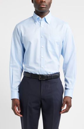 Nordstrom Traditional Fit Cotton Oxford Non-Iron Dress Shirt in Blue- White Royal Oxford at Nordstrom, Size 18.5 - 36