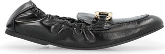 Ferragamo Black Jodie Leather Loafers