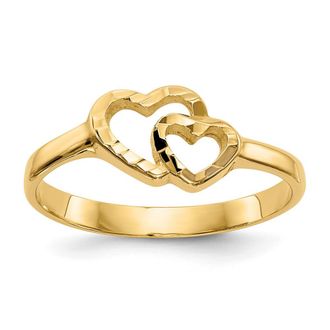 Diamond2Deal 14k Yellow Gold Heart Ring